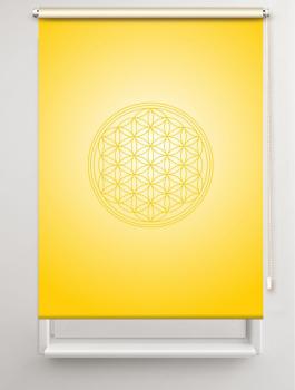 Blume des Lebens Rollo in gelb